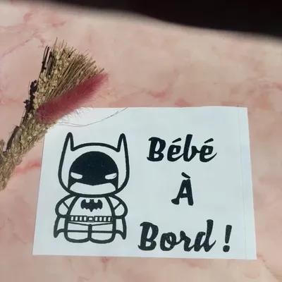 Sticker voiture “Bébé à bord” Batman